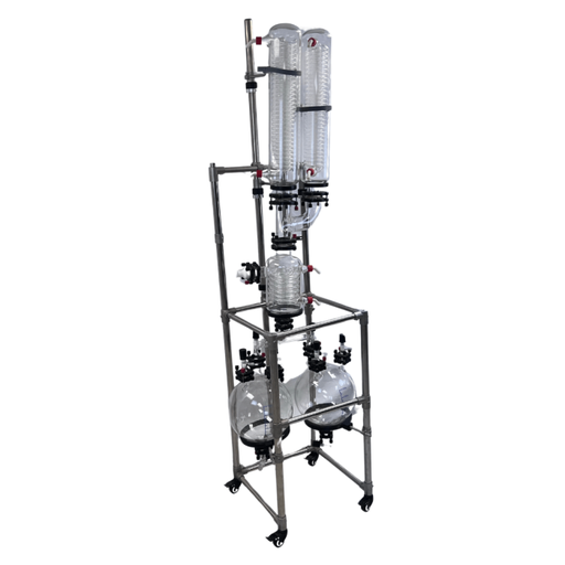 [GEN - CT.ExternalCondenser.Dual] Modular Cold Trap with Glass Condensers & Dual Receiving Flasks